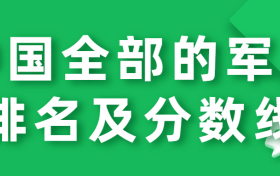 中国全部的军校排名及分数线- 2021年军校录取名单（2022年参考）