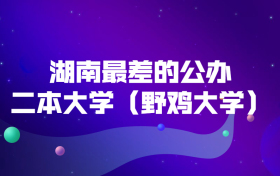 湖南最差的公办二本大学（野鸡大学）-湖南最低分的公办本科学校