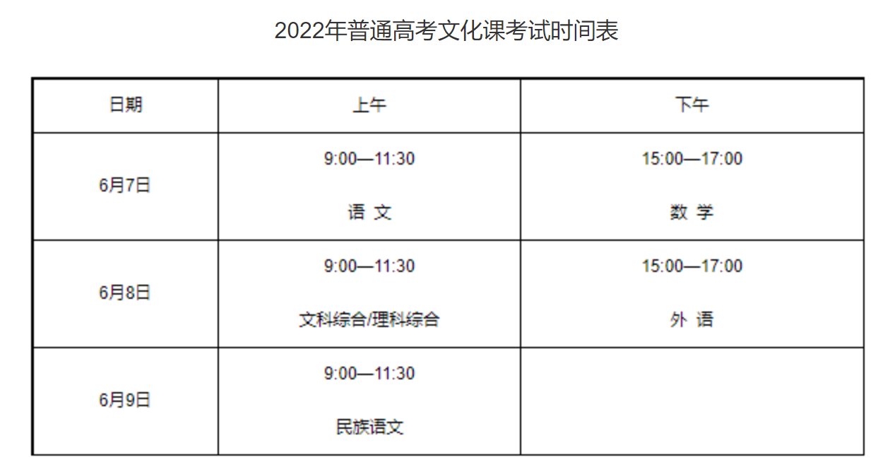 高考安排時間河北_高考時間安排_高考安排時間安徽