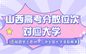 山西高考排名：山西高考分数位次对应大学（2023文科参考）