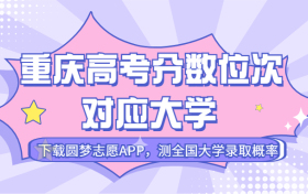 重庆高考排名：重庆高考分数位次对应大学（2023历史类参考）