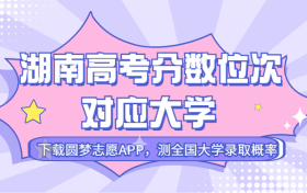 湖南高考排名：湖南高考分数位次对应大学（2023历史类参考）