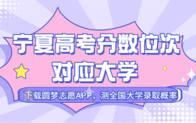 宁夏高考排名：宁夏高考分数位次对应大学（2023文科参考）