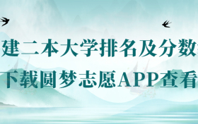 2022年福建二本大学排名及分数线一览表（2023年参考）