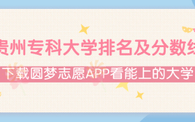 2022贵州专科大学排名及录取分数线（文理科汇总、2023年参考）