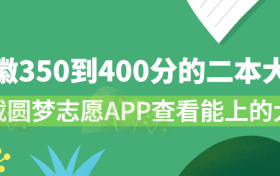 2023安徽350到400分的二本大学：安徽350到400分能上哪些大学？（文理科）