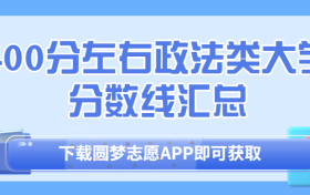 400分左右政法类大学分数线汇总名单！（2023最新整理）