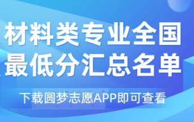 材料类专业2022最低分数线汇总一览表！（2023考生必看）