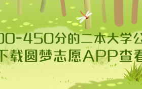 2023年400-450分的二本大学公办：高考400~450分能上哪所大学？