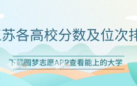 江苏各高校分数及位次排名一览表！（2023考生必看）