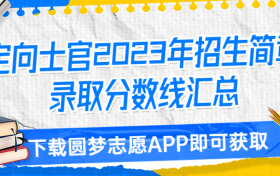 2023定向士官生招生简章：含士官院校名单、招生计划和录取分数