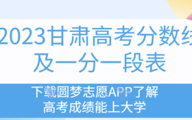 2023甘肃高考分数线-2023甘肃高考一分一段表