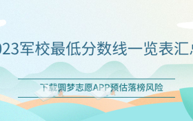 中国44所军校名单排名：2023军校最低分数线一览表汇总