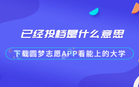 已经投档是什么意思？录取可能性是多少？