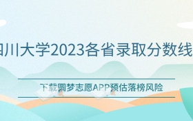 四川大学多少分录取？附四川大学2023各省录取分数线表（文理科汇总）