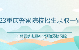 2023重庆警察院校招生录取一览表！（男女生最低分汇总）