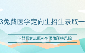 2023免费医学定向生招生录取一览表（投档最低分）