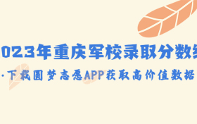 2023年重庆军校招生录取分数线一览表（最新整理）