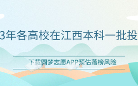 2023年各高校在江西本科一批投档分！（文理科最低分数）