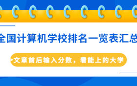 全国计算机学校排名一览表汇总！（含2023分数线）