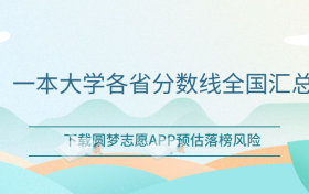 2023年一本大学录取分数线 一本大学各省分数线全国汇总