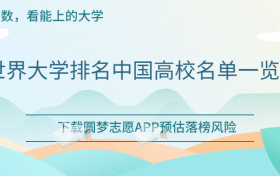 世界大学排名中国高校名单一览表（第10强，第100强）