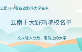 云南十大野鸡院校名单-云南最烂10所二本大学（垃圾、坑人）