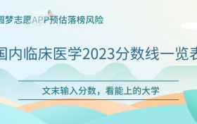 国内临床医学2023分数线一览表！（文理科最低汇总）