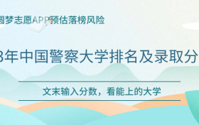 2023年中国警察大学排名大学及录取分数线！