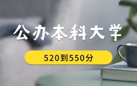 520到550分的公辦本科大學排名表（2026屆考生查看）