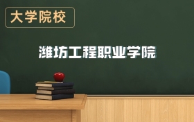 濰坊工程職業(yè)學院2026年招生簡章（含招生計劃、錄取分數線）
