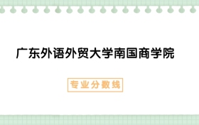 2025年广东外语外贸大学南国商学院日语专业录取分数线、选科要求
