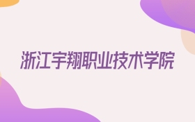 2026浙江宇翔职业技术学院在山西招生代码查询