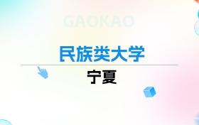 2026年宁夏民族类大学排名表：附录取分数线