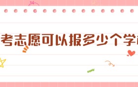 高考志愿可以報多少個學校