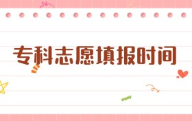 2026年專科志愿填報時間