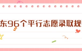 山東96個(gè)平行志愿錄取規(guī)則詳解