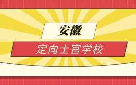 2025安徽分数线最低的定向士官学校:录取线最低的10所学校