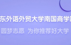 2026广东外语外贸大学南国商学院王牌专业名单