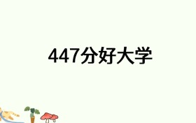 高考447分能上什么好的大学？附名单及分数线（2026参考）