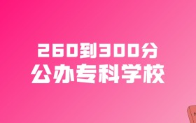 260到300分的公办专科学校名单（多省汇总）