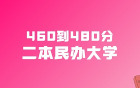 460到480分的二本民办大学名单（多省汇总）