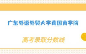 广东外语外贸大学南国商学院各专业录取分数线2025是多少？附最低位次排名