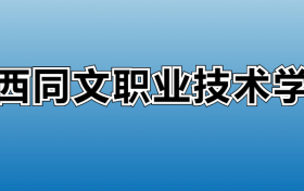 山西同文职业技术学院专业录取分数线：王牌专业最低分位次排名