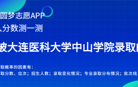 大连医科大学中山学院内蒙古录取分数线2022年是多少？附最低位次排名