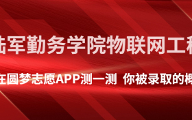 中国人民解放军陆军勤务学院物联网工程专业录取分数线2022年是多少？附最低分