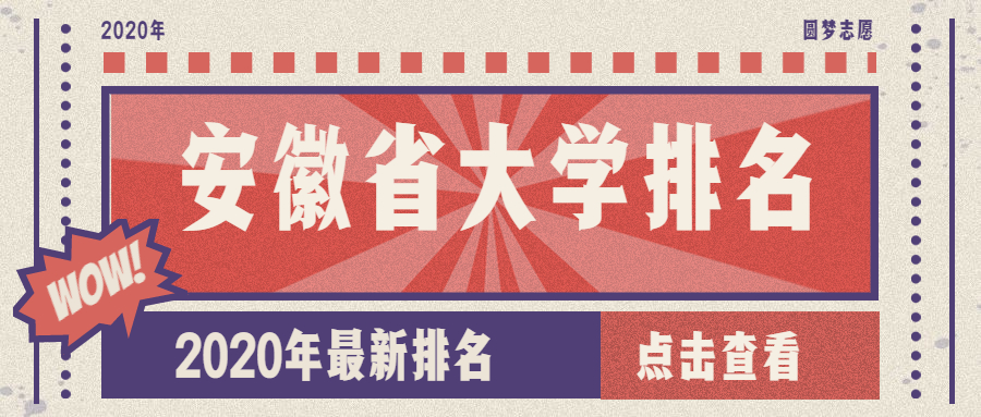 安徽省大学排名2020全国最新排名：安徽最好的十所大学