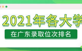 广东省本科大学排名和录取分数线2021-各大学在广东录取位次（2022参考）