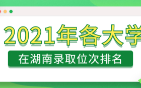 2021年各大学在湖南录取分数线一览表-2021年湖南省各大学录取分数线（2022参考）