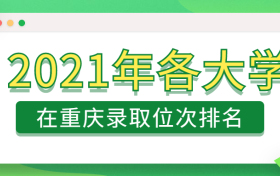 各大学在重庆录取位次2021-各高校在重庆录取位次表（2022参考）